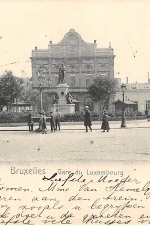 Wysoka jakość België Brussel Bruxelles Gare de Luxembourg 1905 Station Spoorwegen Europa HC20626