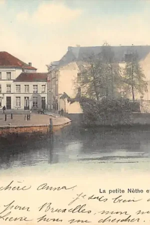 Oryginalny België Lier Lierre La petite Nethe et le marche aux poissons 1903 Europa HC20616