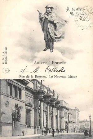België Brussel Arrivee a Bruxelles Rue de la Regence Le Nouveau Musee Europa HC20602 Szybka dostawa