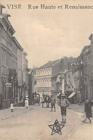 België Wezet Visé Rue Haute et Renaissance 1910 Europa HC20601 Autentyczny