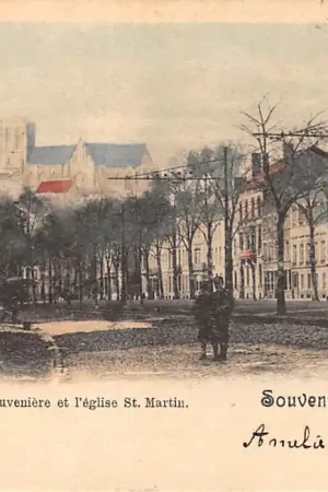 België Luik Souvenir de Liège Le Boulevard de la Sauveniere et Eglise St. Martin 1900 Europa HC20566 Promocja