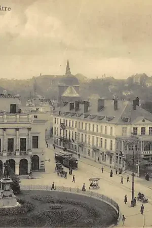 Wyprzedaż België Luik Liège Place du Theatre Tram 1909 Europa HC20564
