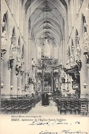 België Diest Interieur de l'Eglise Saint Sulpice Europa 1904 HC20520 Kup teraz