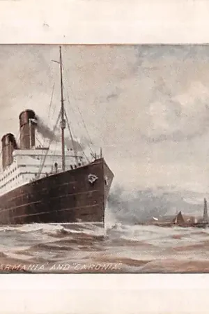 Autentyczny Engeland Cunard R.M.S. Carmania and Caronia 1919 Scheepvaart Schepen England Europa HC19985