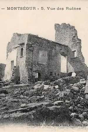 Frankrijk Montsegur La Drome Illustree Vue des Ruines France Europa HC19112 Wysoka jakość
