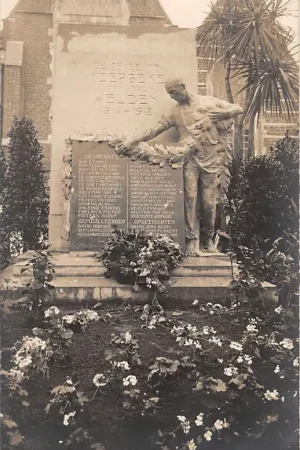België Monument De gemeente Moerbeke aan hare Helden 1914-1918 WO1 Fotokaart Militair Europa HC19060 Darmowa dostawa