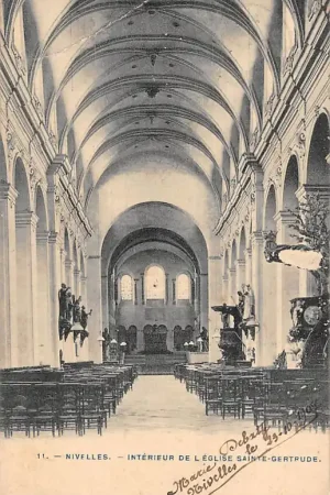 Popularny België Nijvel Nivelles Interieur de l'Eglise sainte-Getrude 1907 Europa HC19055