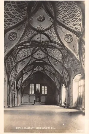 Bezpieczna płatność Tsjechië Praha Hradcany Vladislavski Sal Fotokaart Czech Republic Europa HC18872