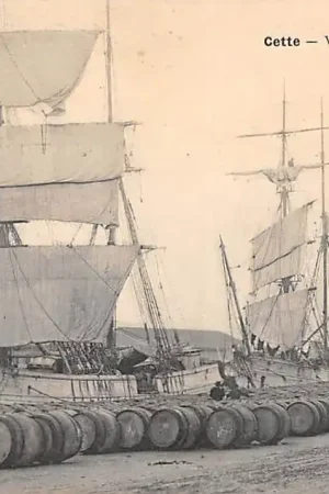 Oferta limitowana Frankrijk Sete Cette Voilleurs sechant leurs voiles Scheepvaart schepenFrance Europa HC18886