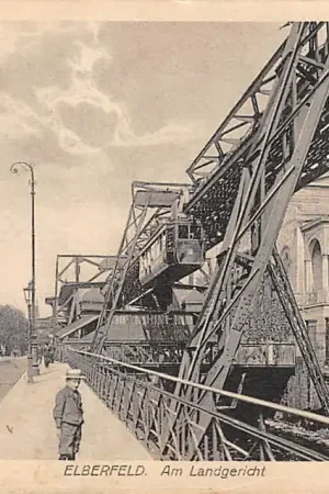 Promocja Duitsland Elberfeld Am Landgericht Schwebebahn Deutschland Europa HC16855