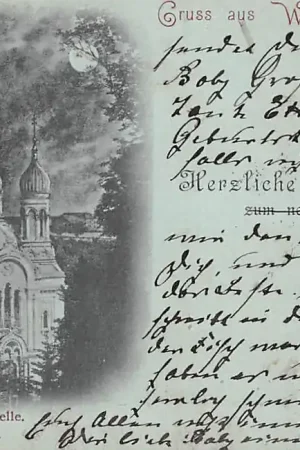 Duitsland Wiesbaden Gruss aus 1898 Griechische Kapelle Deutschland Europa HC16726 Popularny