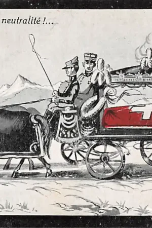 Tani Frankrijk Militair WO1 1914 - 1918 Obseques d'une neutralite! ... Humor France Europa HC16611