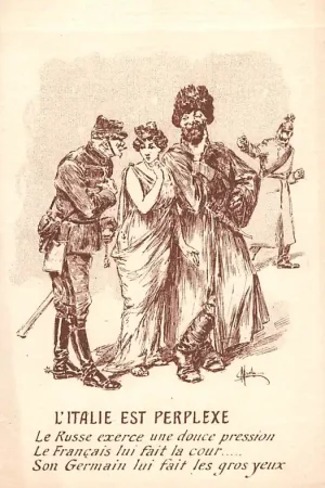 Frankrijk Militair WO1 1914 -1918 L'Italie est perplexe Humor France Europa HC16598 Tylko dziś