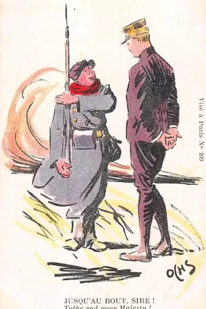 Frankrijk Militair WO1 1914 -1918 Jusqu' au bot, sire Humor France Europa HC16594 Niska cena