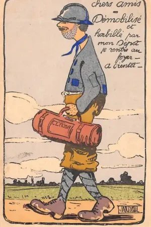 Frankrijk Militair WO1 1914 - 1918 Demobilise HUmor France Europa HC16588 Oferta limitowana
