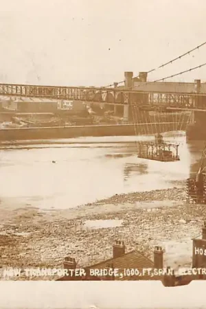 Engeland The Runcorn - Widnes Transporter Bridge Electric cat leaving Widnes Fotokaart England Great Britain Europa HC16555 Kup teraz