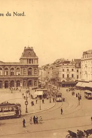 Zamów teraz Belgie Bruxelles Gare du Nord met trams en bus Station Spoorwegen Europa HC16537