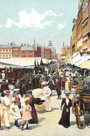 Wyprzedaż Engeland Leicester Market Place England Great Britain Europa HC16403