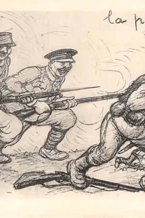 Nowość Frankrijk WO1 Militair La poursite Septembre 1914 Humor France Europa HC16326