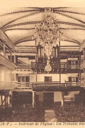 Frankrijk Sare (B-P) Interieur de l'Eglise Les Tribunes Basques M.D. France Europa HC15702 Oferta