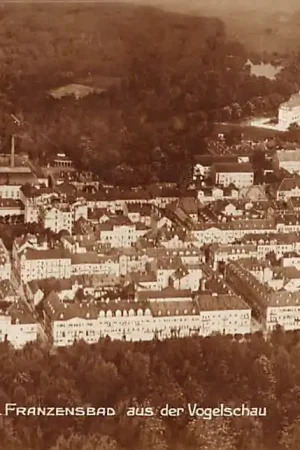 Tsjechie Franzensbad aus der Vogelschau Cesko Frantiskovy Lazne Czech Republic Luchtfoto Fotokaart 1925 Europa HC15695 Rabat