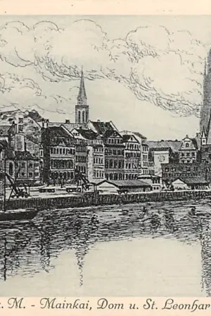 Oferta limitowana Duitsland Frankfurt am Main Mainkai Dom u. St. Leonhardtskirche Troch Deutschland Europa HC15238