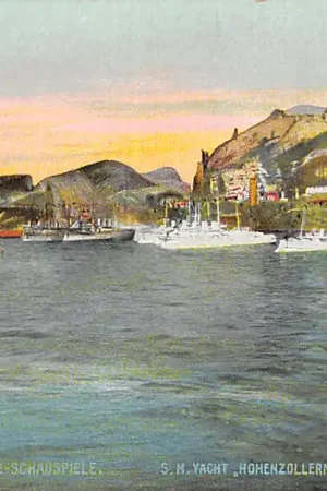 Duitsland Marine Schauspiele S.M. Yacht Hohenzollern die Parade abnehmend Scheepvaart Deutschland Europa HC15235 Rabat