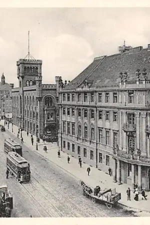 Duitsland Berlin Muhlendamm Sparkasse und Petrikirche Tram Deutschland Europa HC15201 Szybka dostawa