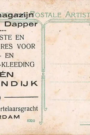 Wyprzedaż Amsterdam reclame Kleedingmagazijn Klein maar Dapper Nieuwendijk 45 Achterzijde: Montecatini-Bagni Alla Torretta Italie Europa HC13832