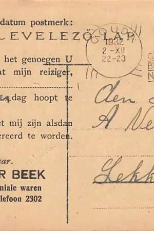 Kup teraz Gouda Reclame L. van der Beek Grossier in Koloniale waren \\