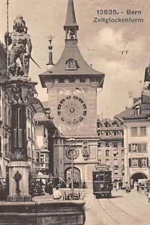 Zwitserland Bern Zeitglockenturn Tram 1923 Schweiz Suisse Switzerland Europa HC12968 Tylko dziś