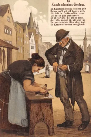 Duitsland Köln 1912 De Kaastemannches Humor Fantasie Vintage Deutschland Europa HC11985 Niska cena