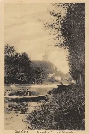 Duitsland Kleve Bad Cleve Kermisdahl u. Blick a.d. Schwanenburg 1913 Deutschland Europa HC11191 Tylko dziś