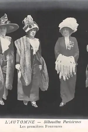 Frankrijk Vintage Paris L'Hiver Silhouettes Parisiennes Mode Fantasie France Europa HC10950 Kup teraz