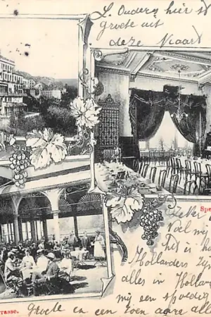 Duitsland Kyllburg 1904 Eifelerhof Terasse Speisezaal Litho Deutschland Europa HC8961 Oferta