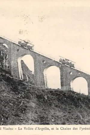 Frankrijk Lourdes Le Grand Viaduc met trein France 1936 Europa HC8536 Wysoka jakość