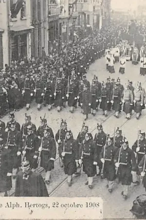 Oryginalny België Antwerpen Enterrement du Bourgmestre Alph. Hertogs, 22 octobre 1908 Militair EuropaHC7517