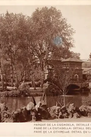 Oferta Spanje Barcelona Parque de la Ciudadela; detalle del lago Spain Espania HC7449