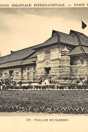 Frankrijk Paris Pavillon Neerlandais Nederlands Paviljoen 1931 Exposition Coloniale Internationale France HC7407 Autentyczny