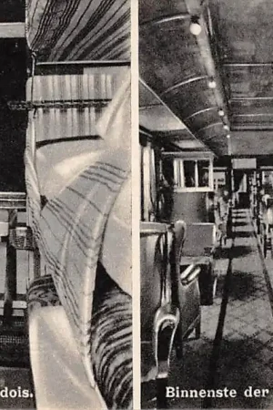 Tani België Brussel l'exposition de Bruxelles 1935 Interieur du train suedois Binnenste der Zweedse trein in het Modelstatie Spoorwegen Zweden Sverige HC7397