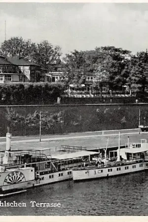 Bezpieczna płatność Duitsland Dresden An der Bruhlschen Terrasse 1936 Binnenvaart schepen Scheepvaart Deutschland Europa HC7361