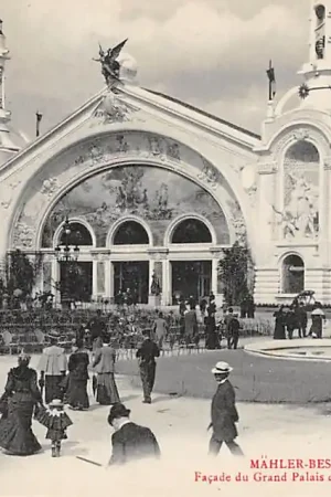 Bezpieczna płatność Frankrijk Bordeaux Facade di Grand Palais de l'Exposition Maritime de Bordeaux France HC7355
