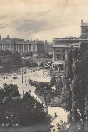 Zweden Stockholm Fotokaart Riksdaghuset och Kungl. Teatern 1921 Sweden Sverige HC7320 Nowość