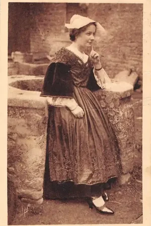 Ste Anne-d'Auray Costume Frankrijk France Klederdracht Vintage HC6466 Ekspresowa dostawa
