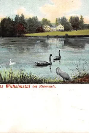 Ostatnia szansa Duitsland Thuringen See und Schloss Wilhelmstal bei Eisenach Militair verzonden 1915 Deutschland Europa HC6319