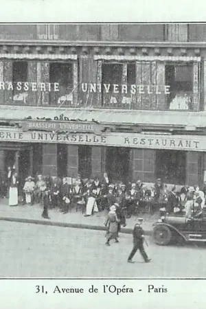 Paris Brasserie Universelle Restaurant Avenue de l'Opera Auto 1923 France Frankrijk HC6038 Popularny