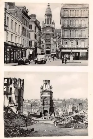 Nowość Le Havre La Rue d'Ingouville et l'Eglise St. Michel WO-2 1940 - 1945 Frankrijk France HC3226