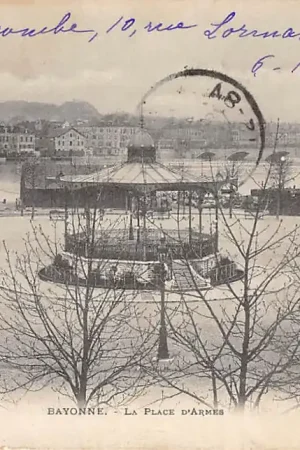 Oferta limitowana Bayonne La Place d'Armes Tram en schepen 1903 Frankrijk France HC3193