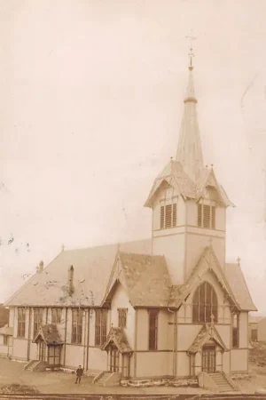 Noorwegen Hammerfest Fotokaart Kirken 1908 Norge Norway Europa HC1060 Popularny