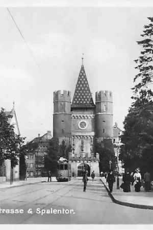 Schweiz Basel Tram Missionstrasse & Spalentor Suisse Zwitserland HC593 Premium